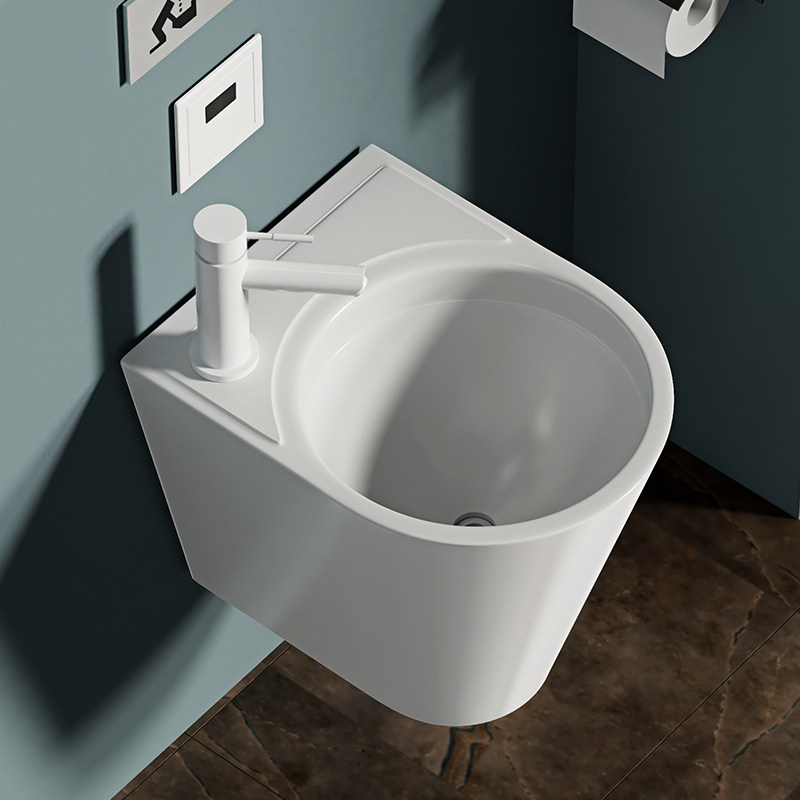 白色304不锈钢呕吐池自动感应酒吧ktv夜店卫生间厕所挂墙式呕吐盆