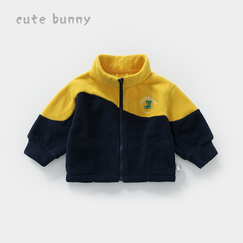 cutebunny2024春装新款男童摇粒绒外套婴儿洋气女宝宝拉链上衣,童装/婴儿装/亲子装,普通外套,淘宝优惠券,粉丝福利购,淘宝优惠卷