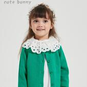 cutebunny2024春装 外套 开衫 新款 男女童针织毛衣婴幼儿宝宝长袖