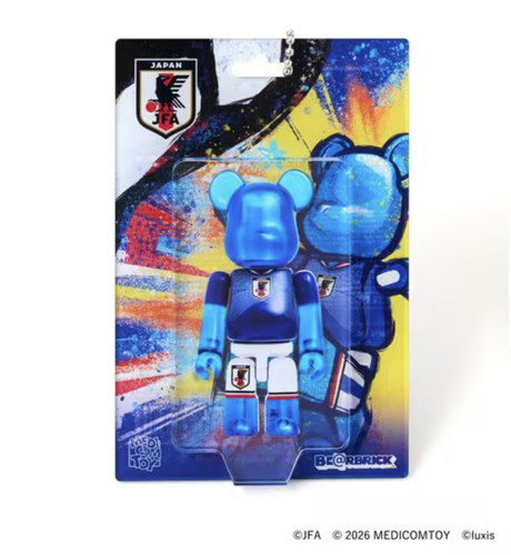 日本代购2026世界杯BE@RBRICK 足球日本国家队毛绒玩具钥匙保温杯