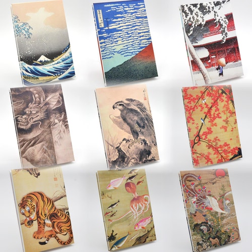 日本限定伊藤若冲作品御朱印帐手工制作朱印本48页生日礼18×12cm