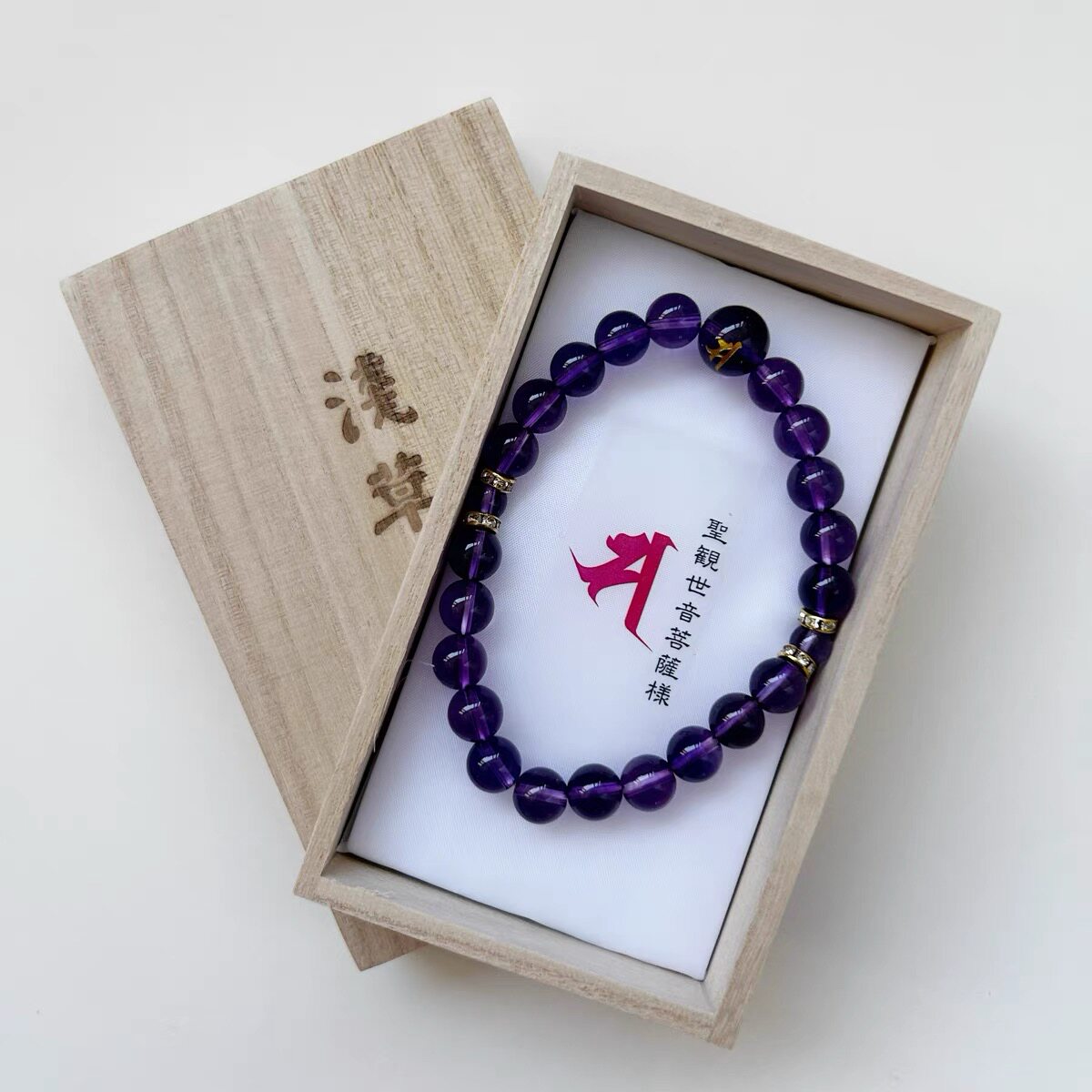日本代购东京浅草寺紫水晶手链手艺术潮玩衍生品/展览