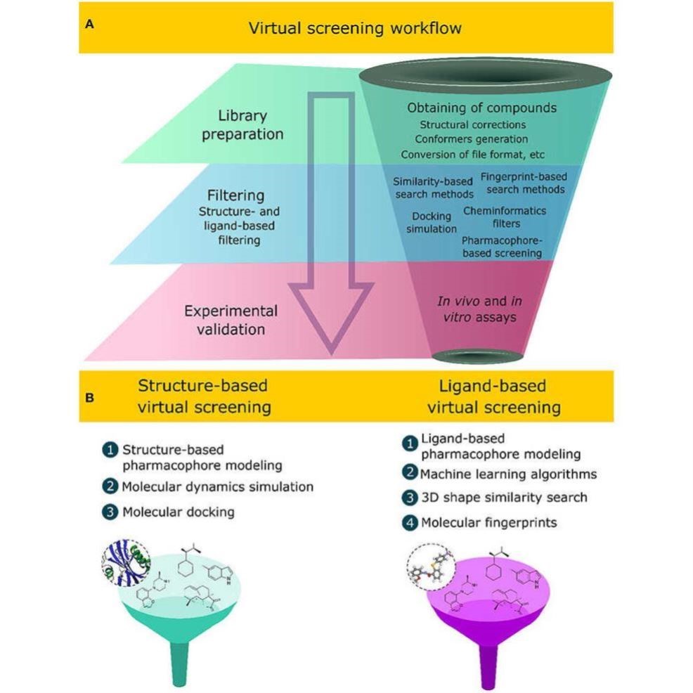 虚拟筛选/virtual screening/批量对接/物发现/小分子蛋白对接/