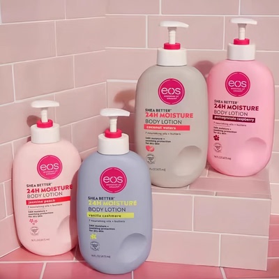 美国Eos身体乳bodylotion滋润保湿香草羊绒473ml
