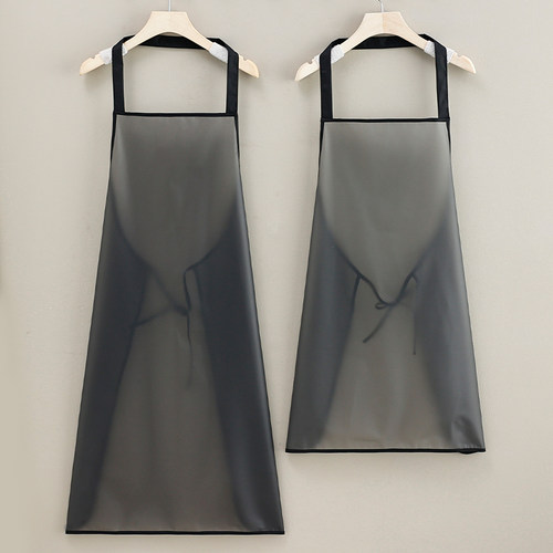 围裙防水防油加长款厨房餐饮网红