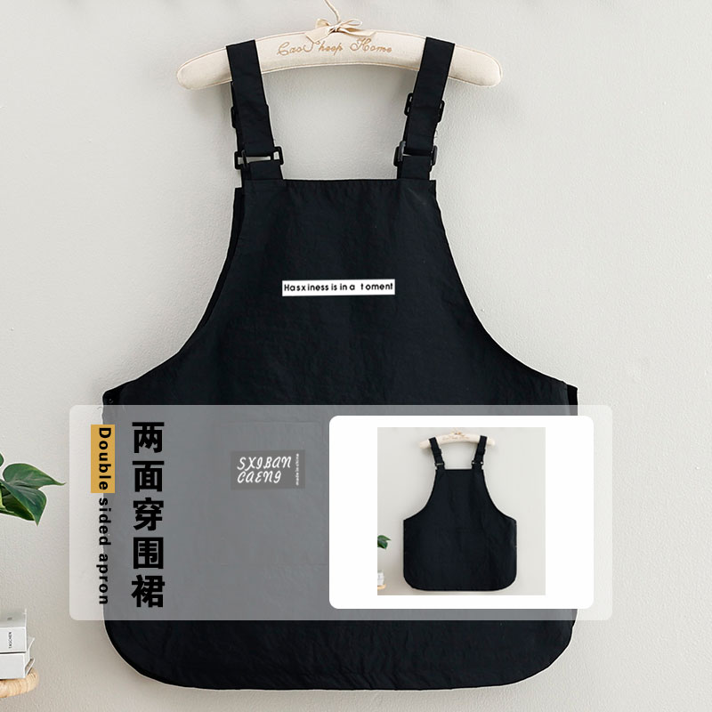 2025新款两面穿爆款防溅水围裙做饭防油污透气耐脏画室工作服定制