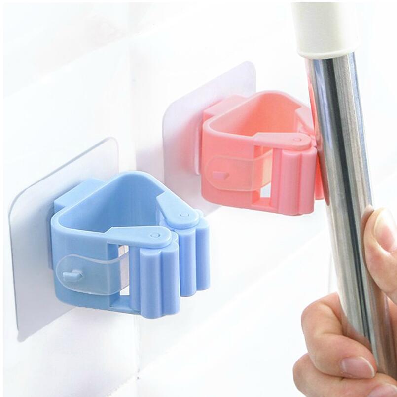 拖把挂钩扫把卡座扣强力承重无痕免打孔钉拖布夹卫生间壁挂架粘钩