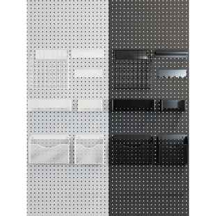 洞洞板珐琅板磁吸置物架白板磁铁收纳盒神器冰箱侧面磁性收纳挂架