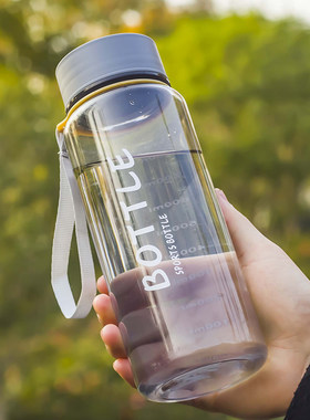 防摔塑料水杯大容量刻度男女士学生耐高温上班夏天茶喝水瓶太空杯