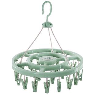 圆形的晾衣架带夹子多功能家用装晒袜子架子加厚挂钩内衣袜子衣服