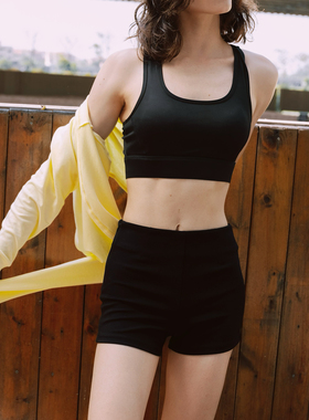 Septhouse 新款纯色休闲百搭运动短裤 修身健身瑜伽热裤女