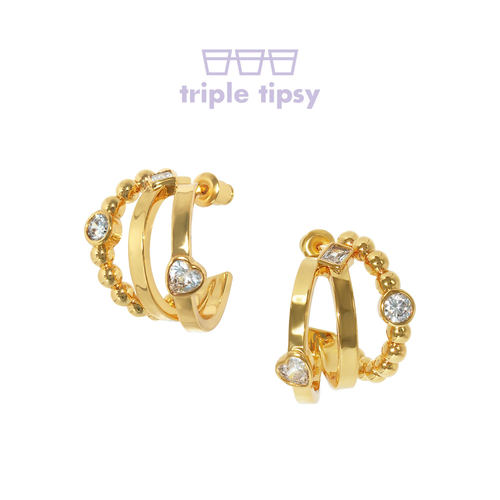 triple tipsy三倍微醺 潘趣系列耳环
