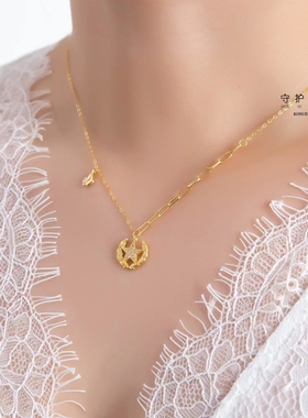 五角星橄榄枝军嫂S925纯银项链兵哥哥送女友军旅原创异地情侣首饰