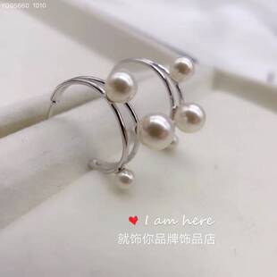 古丽925纯银饰品2025年新款日韩时尚甜美大小珍珠耳环耳钉女