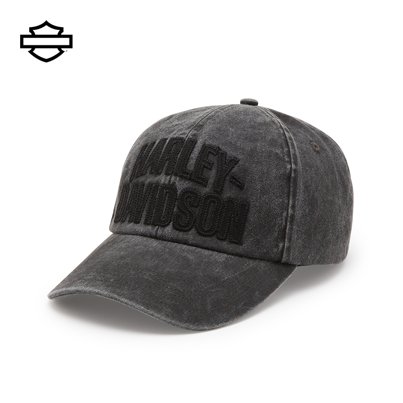 哈雷戴维森棒球帽 Panhead Fitted帽子 拱形LOGO 四季休闲鸭舌帽