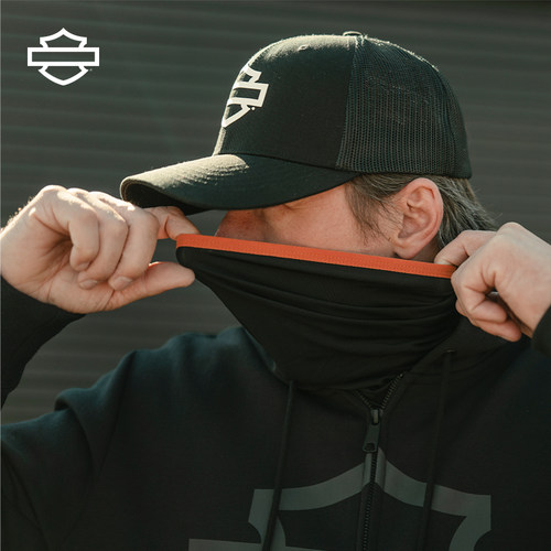 哈雷戴维森 男士经典棒球帽网眼司机帽休闲透气帽子简约哈雷LOGO