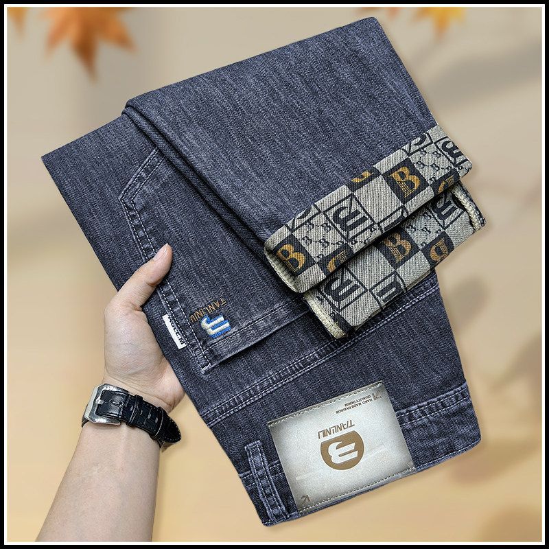 G5G6小魔怪牛仔小魔鱼增致牛仔裤男士冬季修身直筒长裤春秋款2026