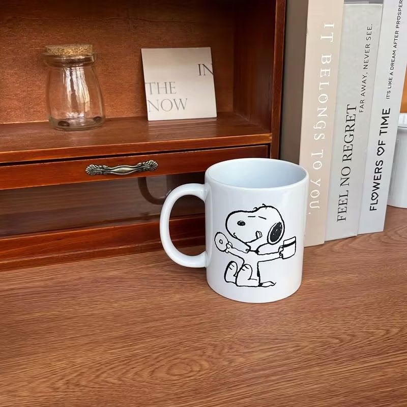 爆款SNOOPY史努比周边陶瓷马克杯家用牛奶办公咖啡奶茶杯桌面摆件