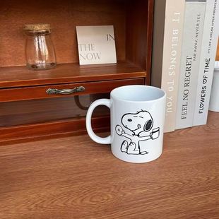 爆款SNOOPY史努比周边陶瓷马克杯家用牛奶办公咖啡奶茶杯桌面摆件