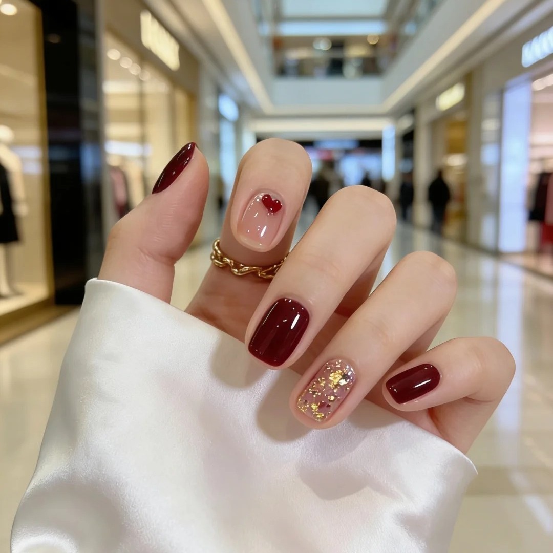 纯手工穿戴甲简约高级指甲红色新年纯色美甲可拆卸显白秋冬,彩妆/香水/美妆工具,穿戴甲/甲片,淘宝优惠券,粉丝福利购,淘宝优惠卷