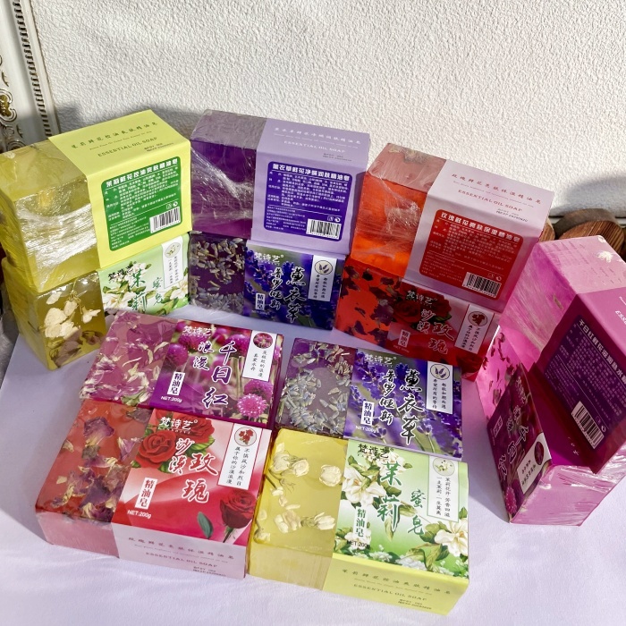 干花植物精油皂手工皂茉莉花香氛爽肤皂玫瑰薰衣草200g清爽洁净