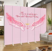 3D翅膀简约折屏风隔断客厅时尚 饰 玄关入户房间网红直播舞蹈视频装