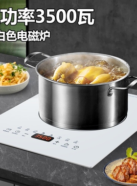 新款白色电磁炉单灶嵌入式大功率