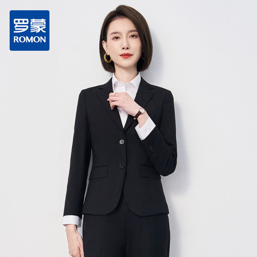 【上衣+裤子】罗蒙春秋西服套装女士正装商务通勤职业装两件套西