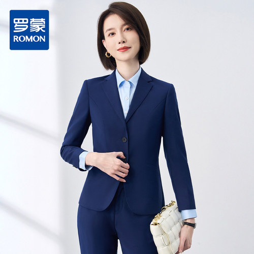 【上衣+裤子】罗蒙春秋西服套装女士正装商务通勤职业两件套西装