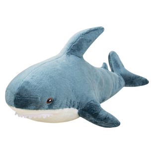 鲨鱼抱枕虎鲨毛绒玩具大白鲨公仔长条玩偶靠垫陪睡夹腿安抚送女孩
