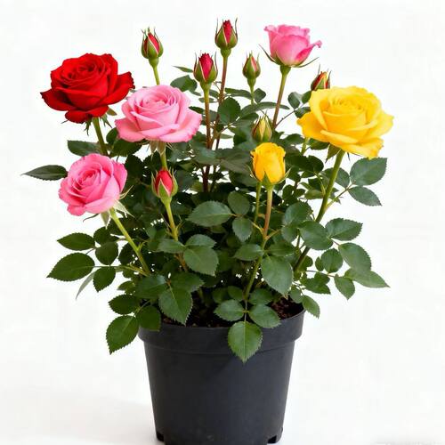 四季开花带苞玫瑰花苗盆栽耐寒
