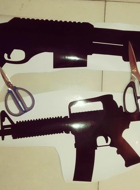 越野车贴纸军事退役军人退伍老兵硬派CS反恐军迷反光贴枪AK47M16