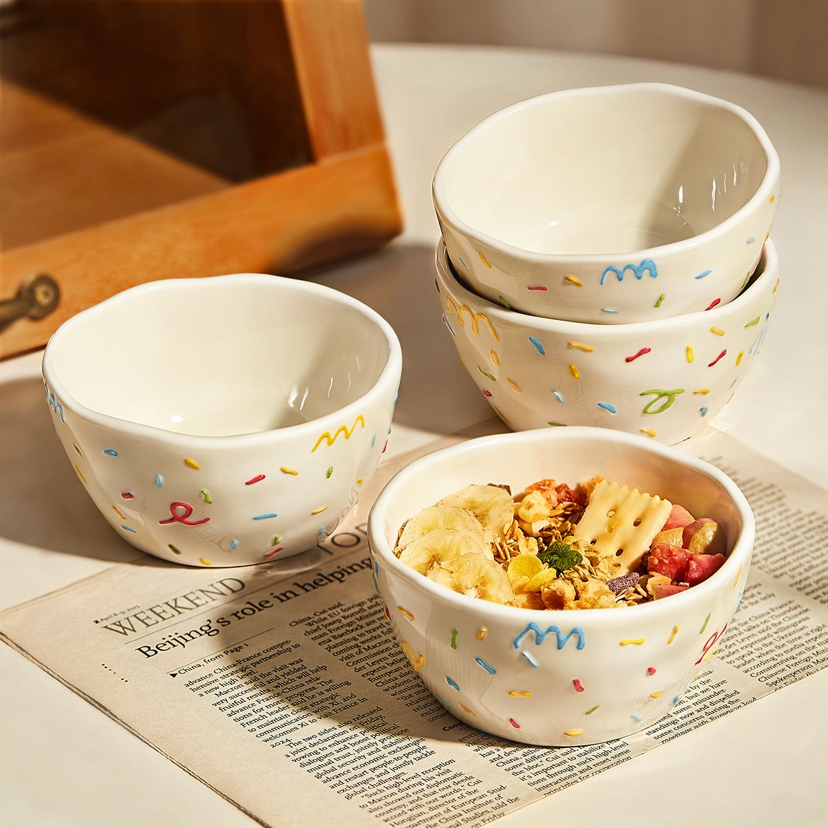 高颜值陶瓷米饭碗家用漂亮的小碗