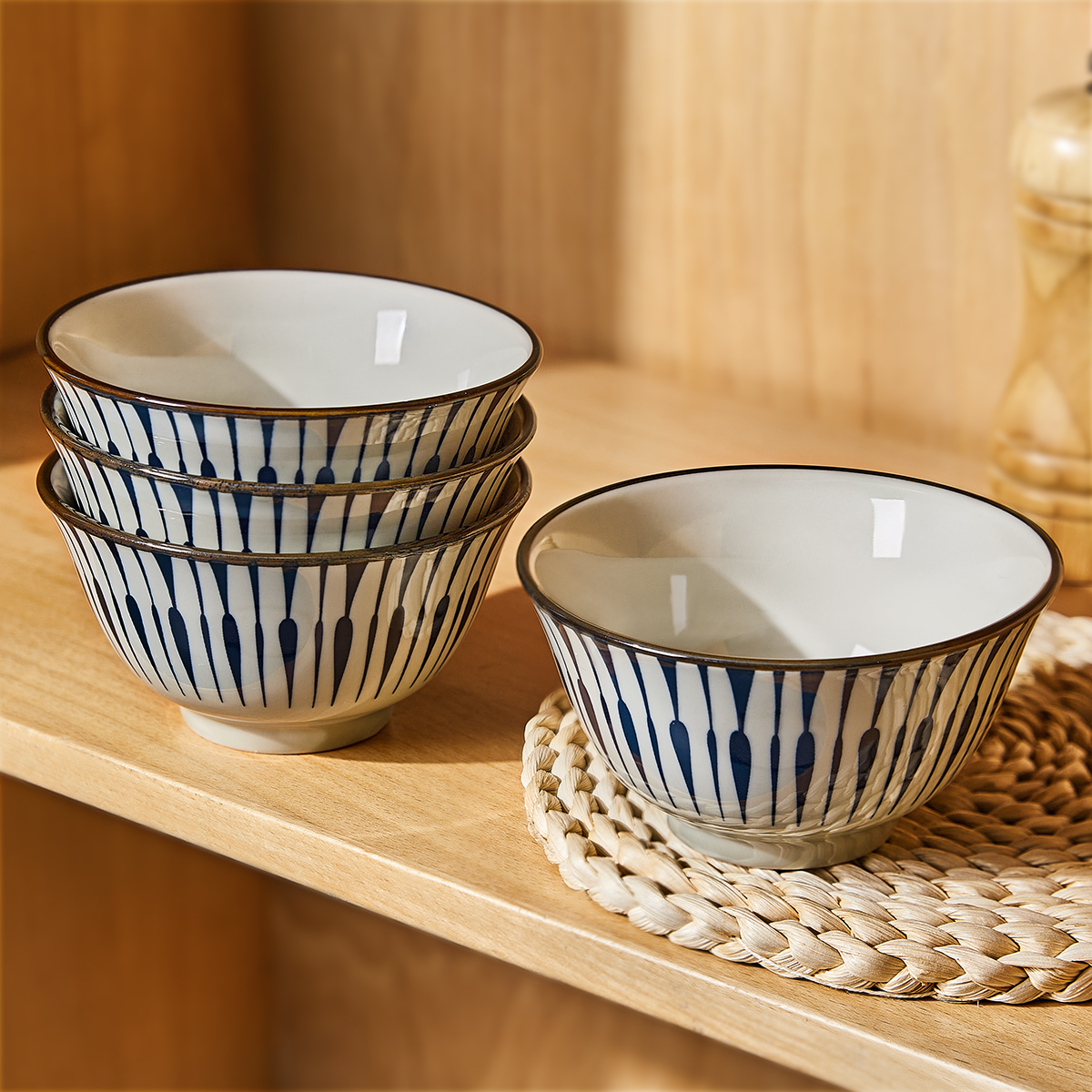釉下彩日式风单个餐具陶瓷饭碗