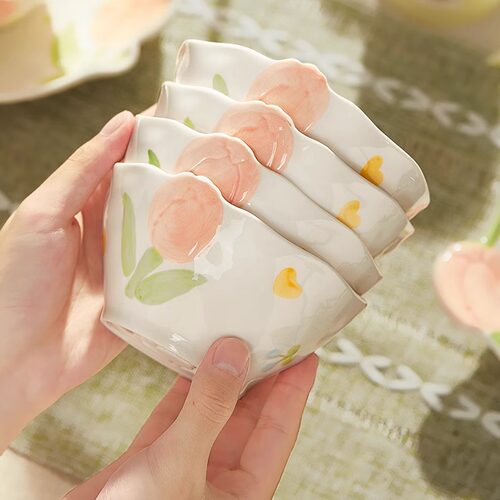 小清新餐具釉下彩碗碟陶瓷套装