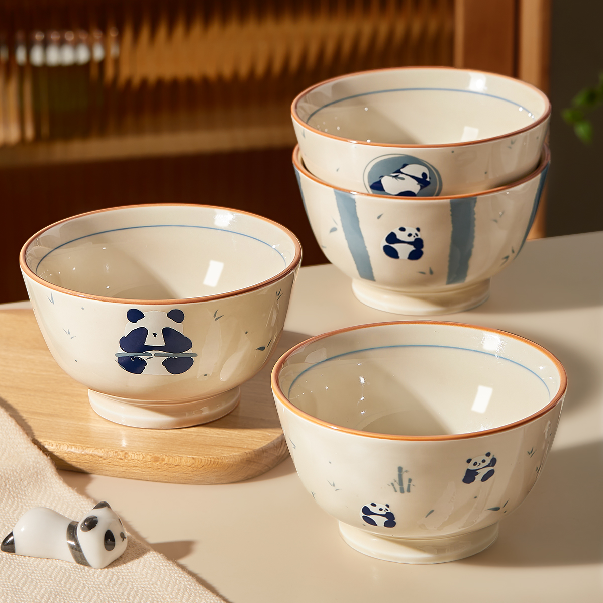 熊猫陶瓷饭碗家用高颜值2025新款