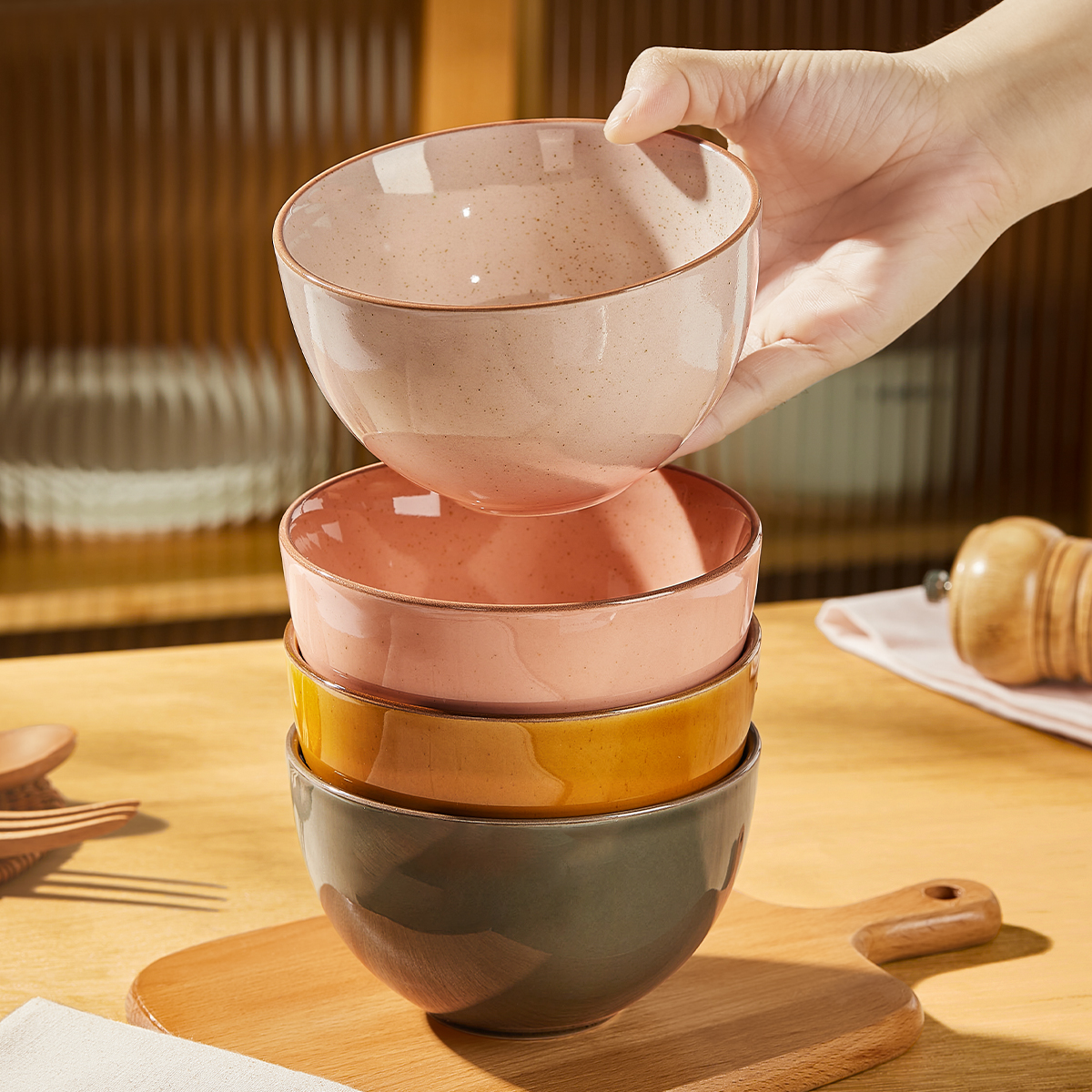 陶瓷日式风韩版餐具单个吃饭碗