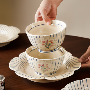 法式陶瓷碗盘家用2026新款碗碟餐具高颜值吃饭碗汤碗面碗盘子菜盘