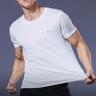 Shirts Short Men Fitness Sport Sleeve Running Dry