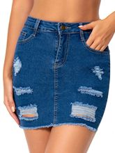 Denim Skirt Women Stretch Casual Jean Skirts