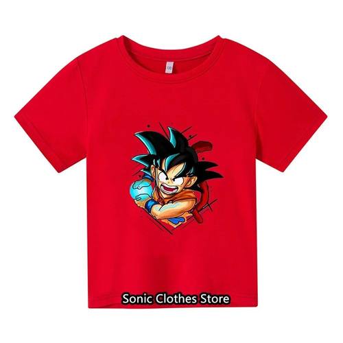 Anime Dragon Ball T Shirts Kids Boy Clothes Goku Vegeta