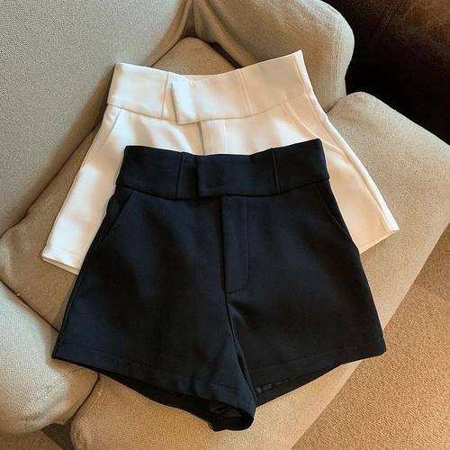 Y2K Streetwear Black Shorts Women Elegant High Waist