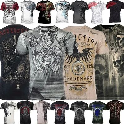 Vintage T Shirt For Men 3D Print Archaic By Affliction