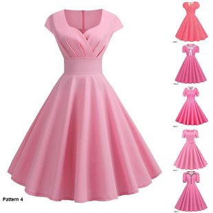 Pink Series Slim Dress for Women Clothing 2024 Summer