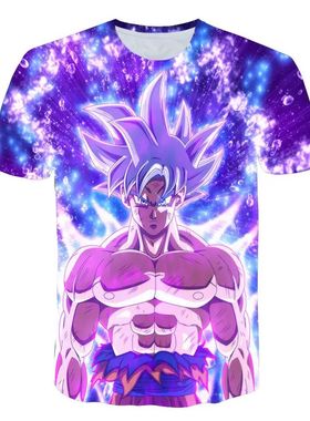 Summer Men's T-shirt Children's Dragon Ball Short Sleeve