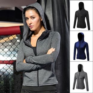 Jacket Zipper Yoga Women Training Running Coat Fitness Sport