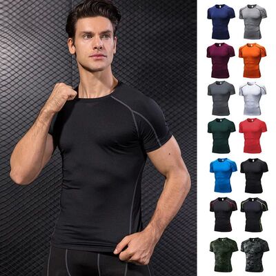 Rashguard Gym T Shirt Men Bodybuilding Quick-drying Fitness