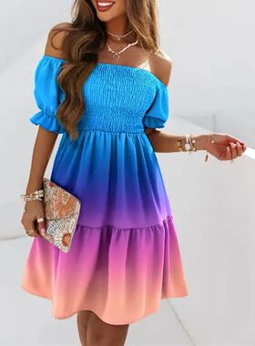 Spring Summer New Women's Bohemian Mini Sun Skirt Short