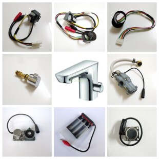 适配九牧台盆冷热感应龙头调温51E1220感应窗电磁阀控制盒电源盒