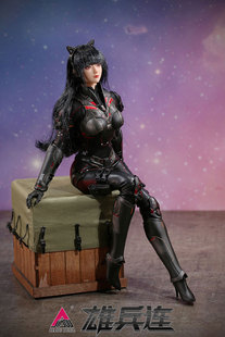 现货1/6雄兵连盔甲款苏小狸 超神学院可动女兵人 包胶素体模型